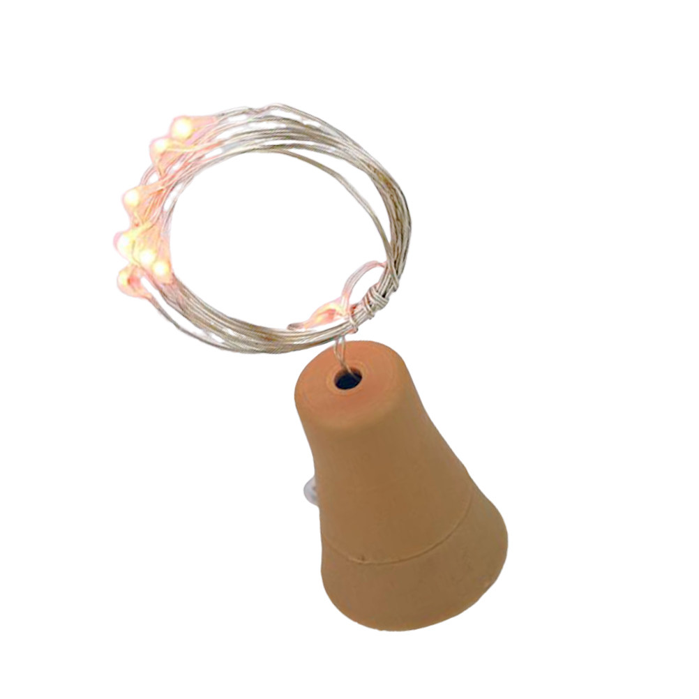 Decor Lighting Cork - Kurk-slingerverlichting 10 LED's LED Solar-aangedreven wijnfles-nachtlampjes