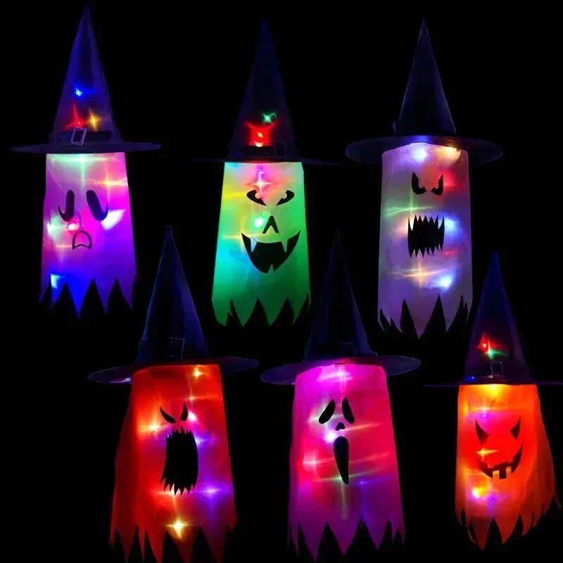 Lighting Decoration - 1PC Halloween Heksenhoed Kleurrijke Light Up