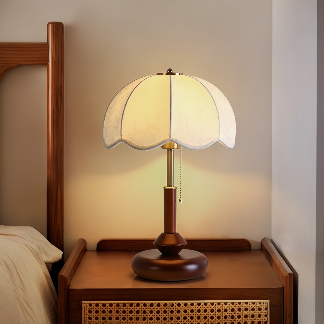 Room Decor Lighting Lamp - Vintage geschulpte koepeltafellamp voor slaapkamer, nachtkastje,