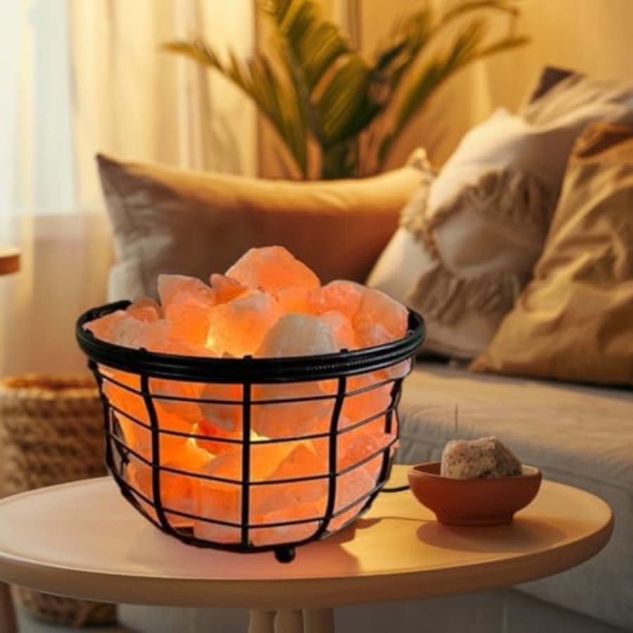 Himalayan Salt Lamp - NB Himalaya Roze Zout Metalen Lamp
