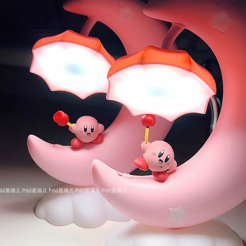 Led Moon Lamp - Schattig Kirby Moon nachtlampje, Kawaii slaapkamerbedlampje,