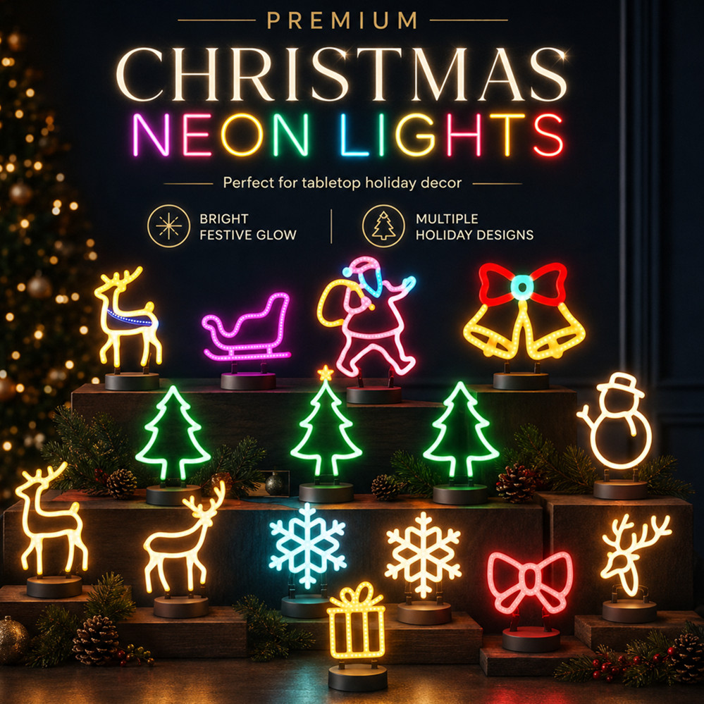 Room Decor Lighting Lamp - Kerstdecoratie LED Neon Licht Hertenkop LED