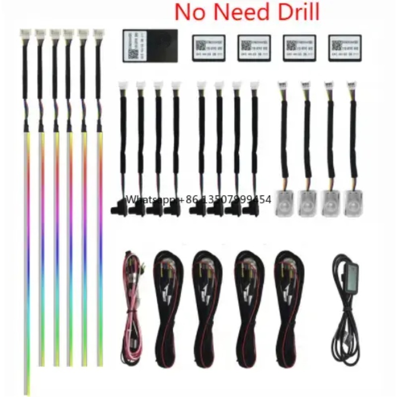 Lighting Decoration - A80 64-kleuren LED sfeerverlichting acrylstrip 18-in-1