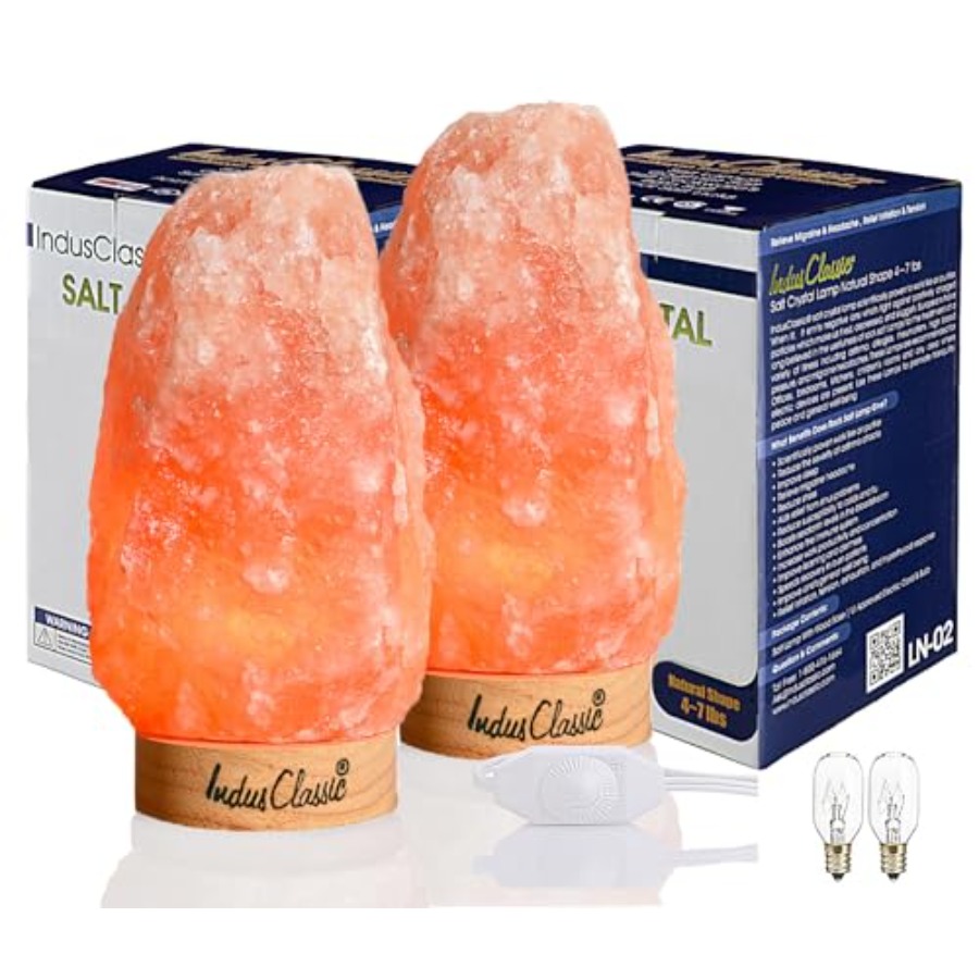 Himalayan Salt Lamp - LN-02 Pakket van 2 natuurlijke Himalaya