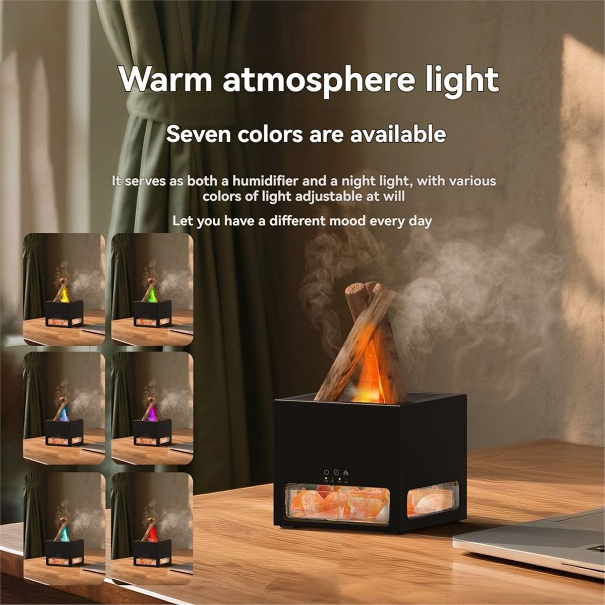 Himalayan Salt Lamp - AA14 2-in-1 Himalayans Zoutlamp & etherische