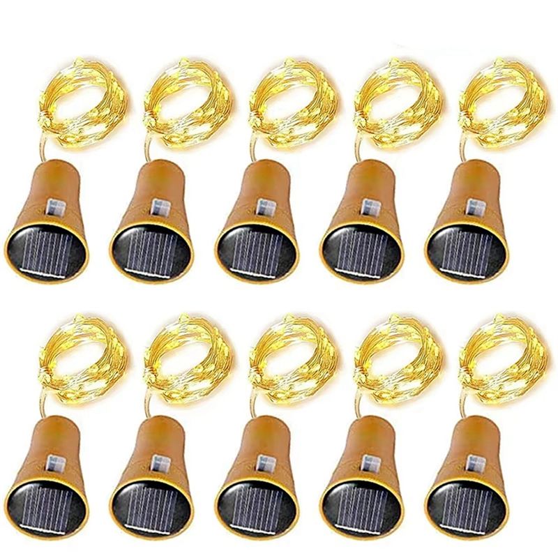 Decor Lighting Cork - AT02-set van 10 LED-kerstverlichting op zonne-energie