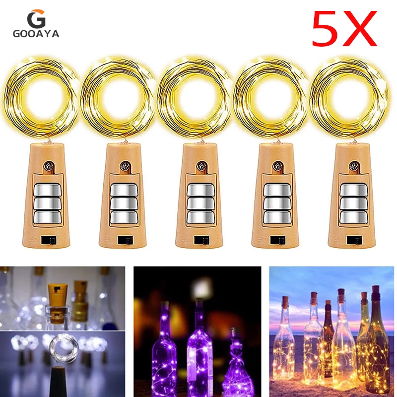 Decor Lighting Cork - 5 stks Bar LED Wijnfles Kurk