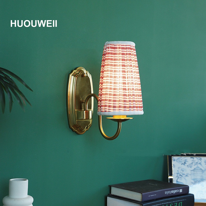 Elements Lighting Decor - Retro stoffen wandlamp brons interstellaire elementen