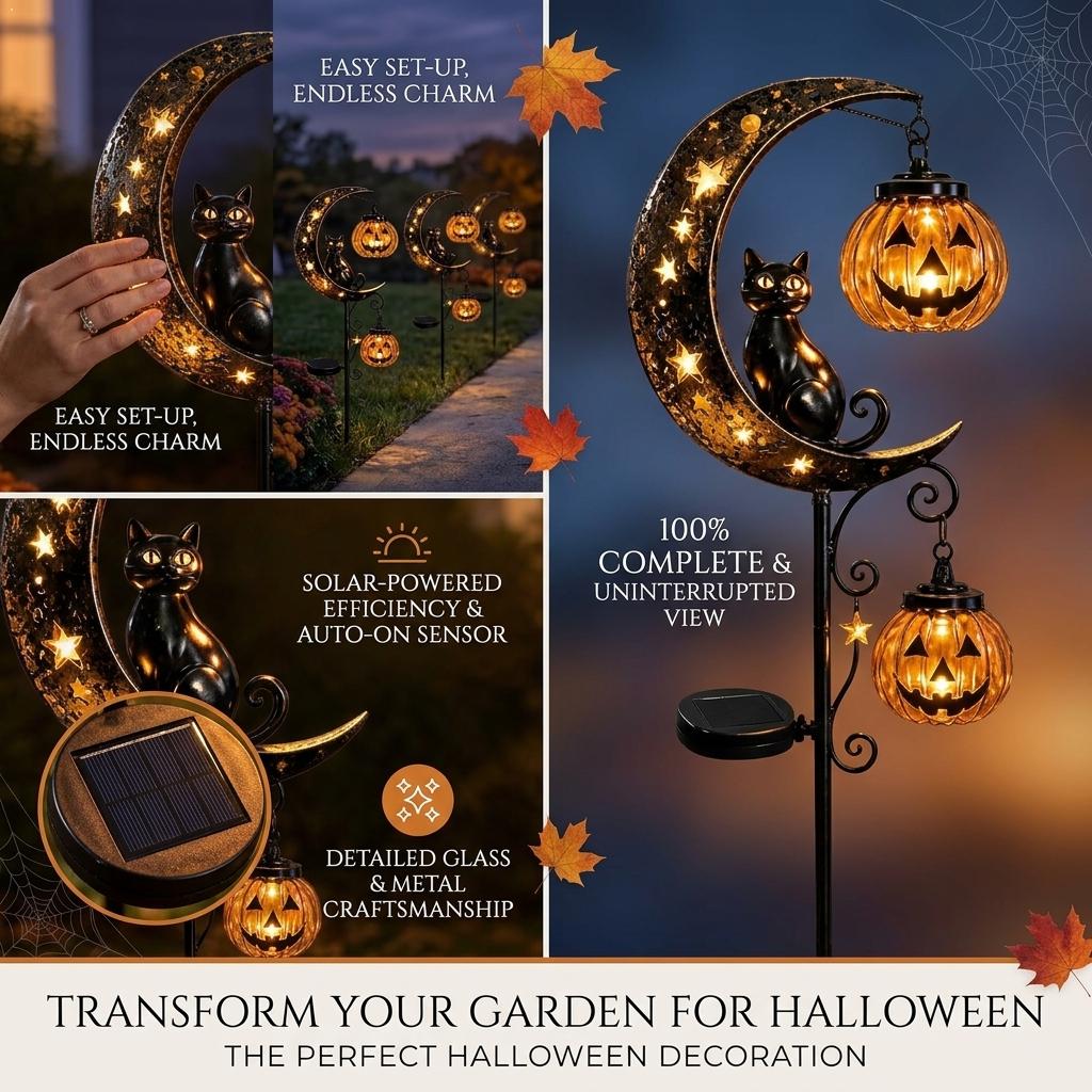 Halloween Zwarte Kat Maan Gron - Led Moon Lamp recensie en prijs