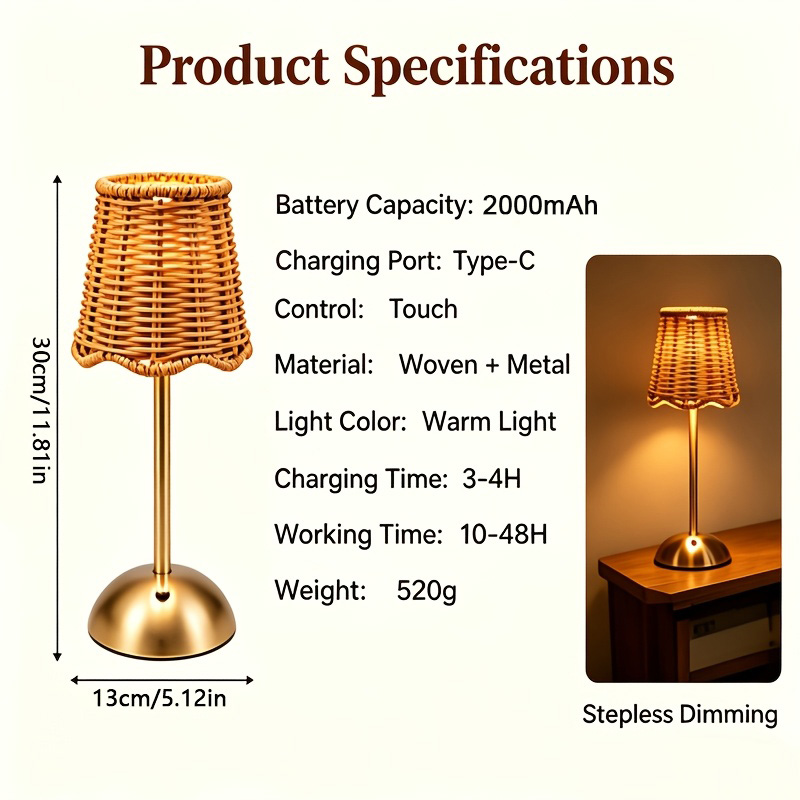 Boheemse geweven rotan kunstta - Room Decor Lighting Lamp recensie en prijs