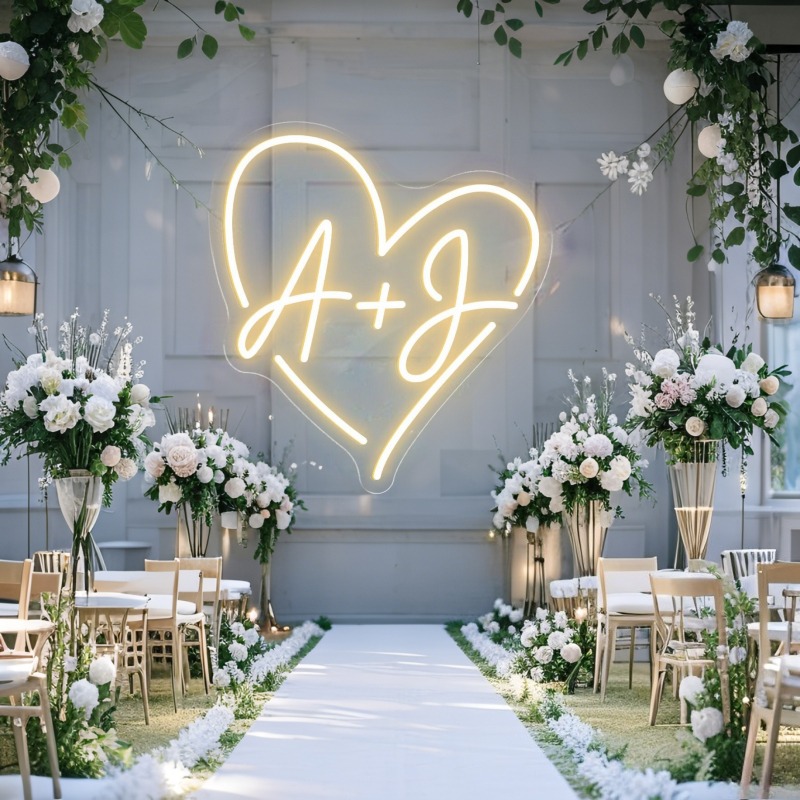 Aangepaste initialen hart LED  - Lighting Decor Items recensie en prijs
