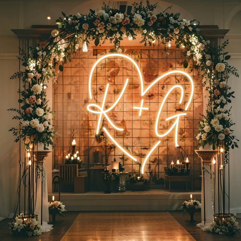 Aangepaste initialen hart LED  - Lighting Decor Items recensie en prijs