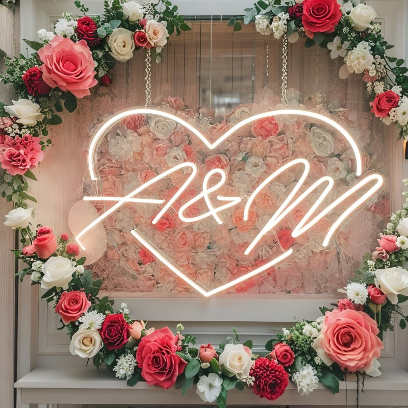 Aangepaste initialen hart LED  - Lighting Decor Items recensie en prijs