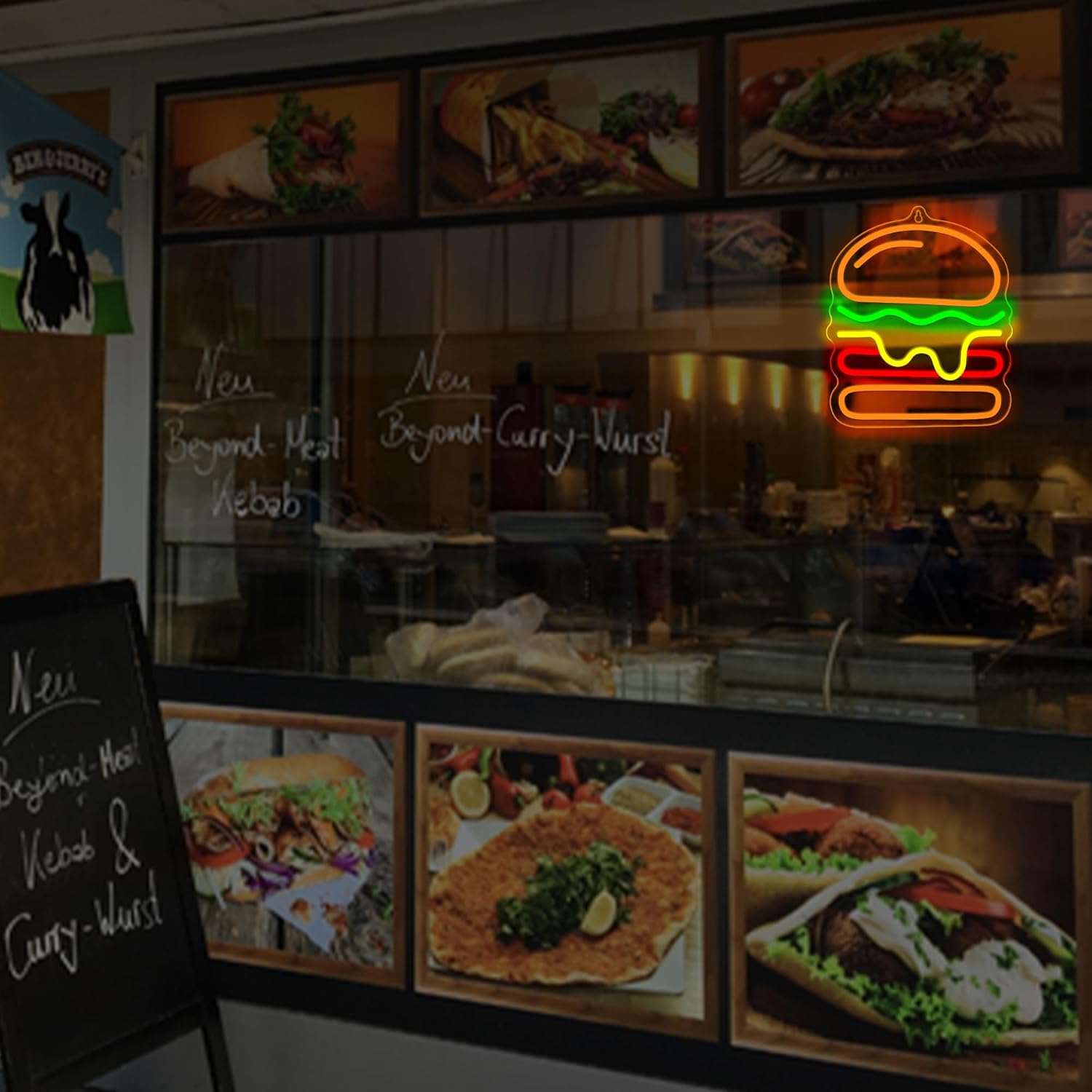 Burger Neon Sign met gelaagde  - Lighting Decoration Ideas For Home recensie en prijs