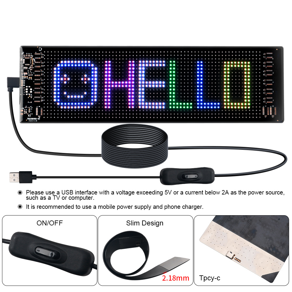 LED Matrix Pixel Panel Scrolle - Lighting Decor Items recensie en prijs