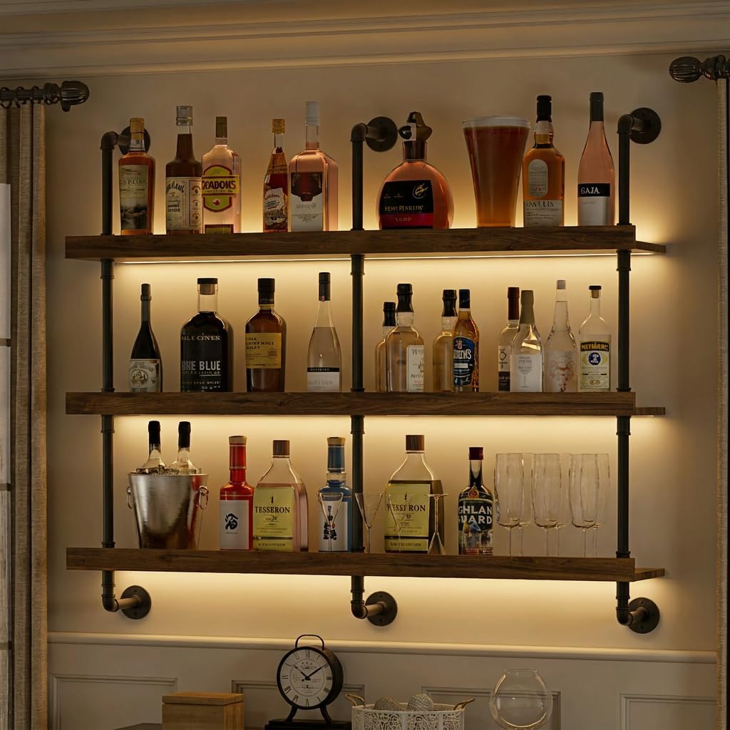 Wandgemonteerd wijnrek met LED - Kitchen Decor Lighting recensie en prijs