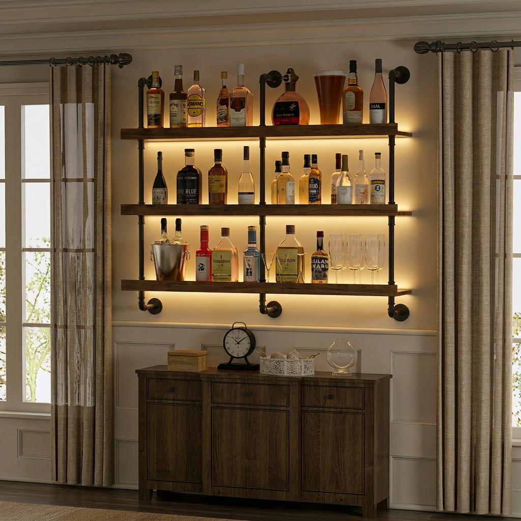Wandgemonteerd wijnrek met LED - Kitchen Decor Lighting recensie en prijs