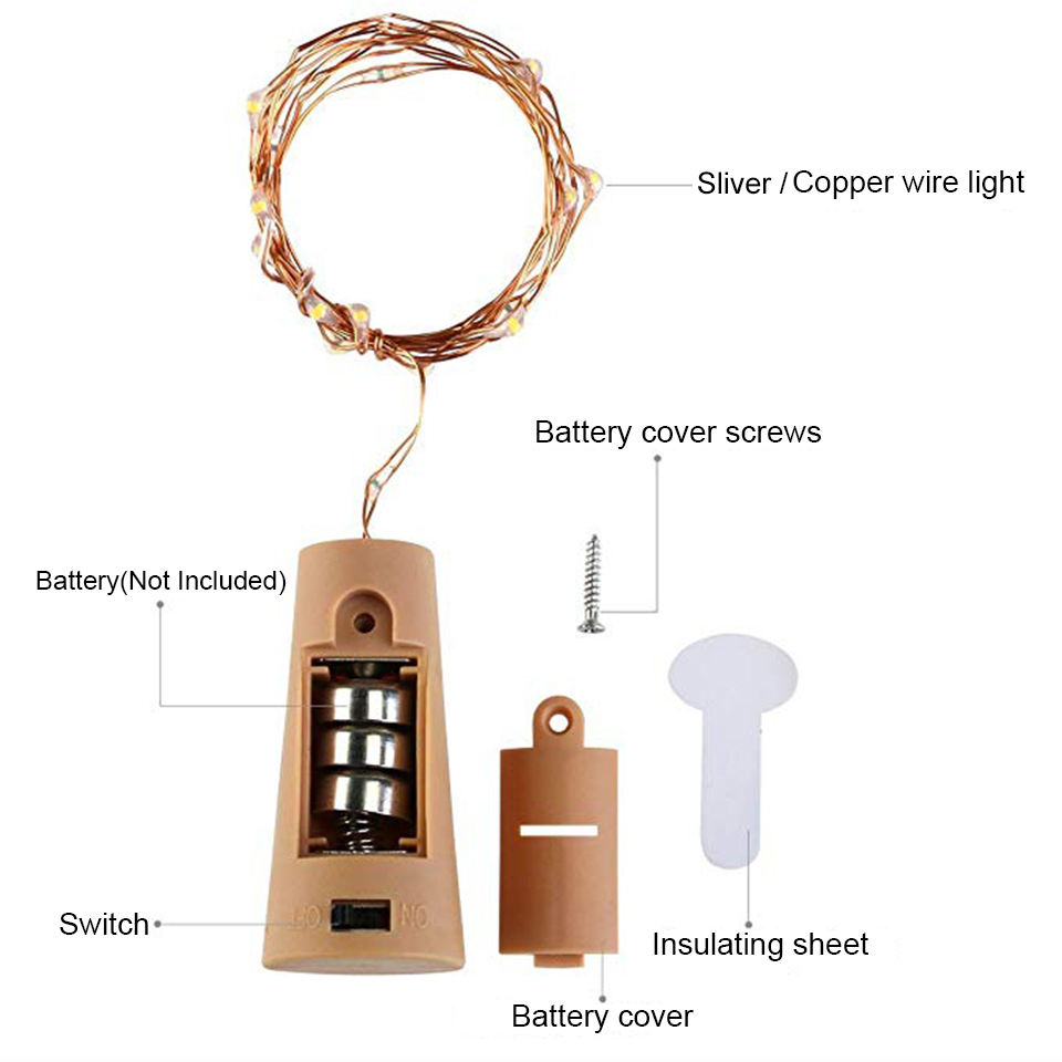 1/3/5/10/20Pcs Wijnfles Licht  - Decor Lighting Cork recensie en prijs