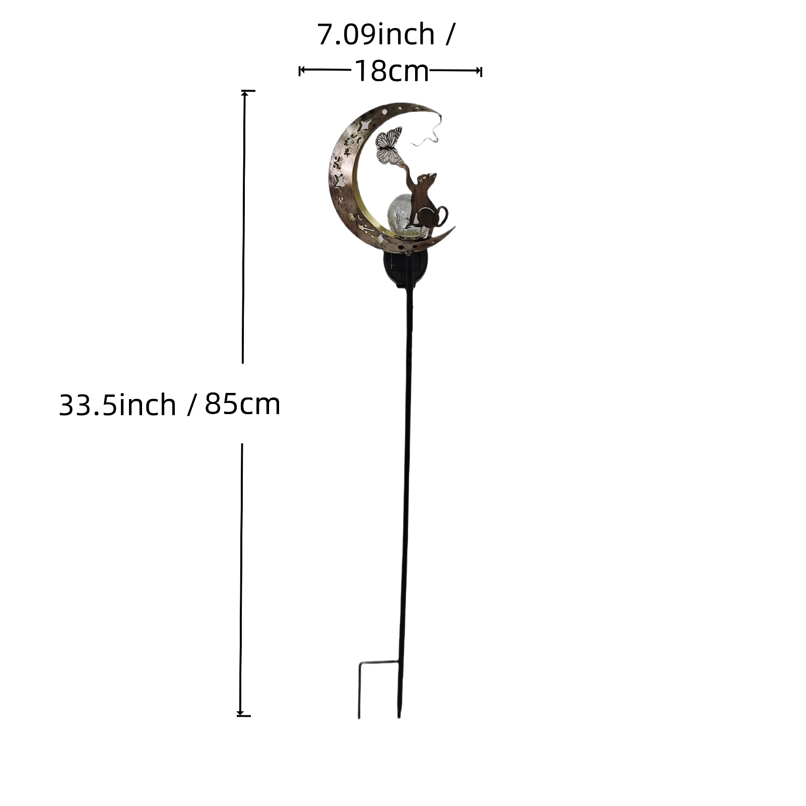 1PC Cat Moon Solar Light Iron  - Elements Lighting Decor recensie en prijs
