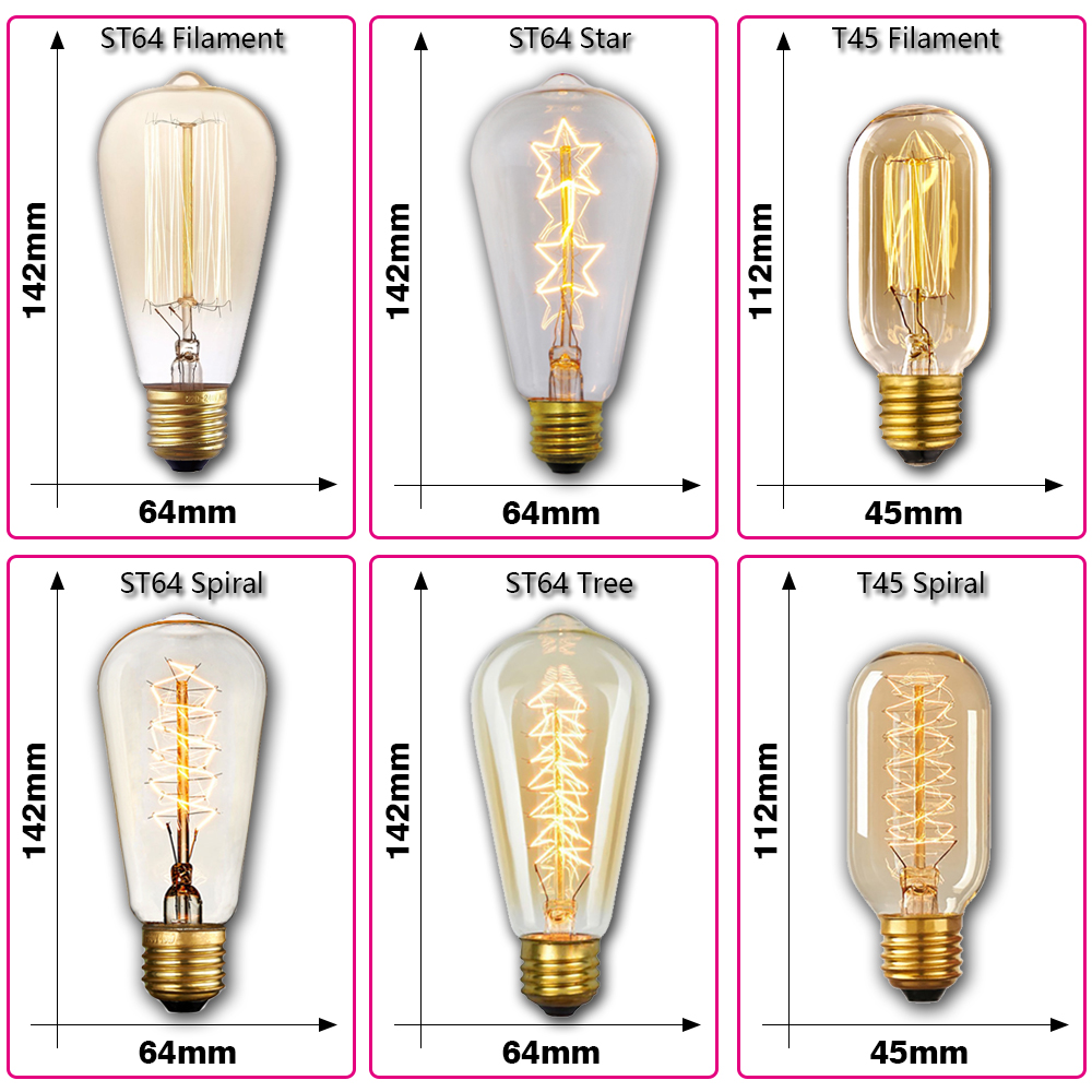 Retro Edison Gloeilamp E27 40W - Lighting Decor Items recensie en prijs