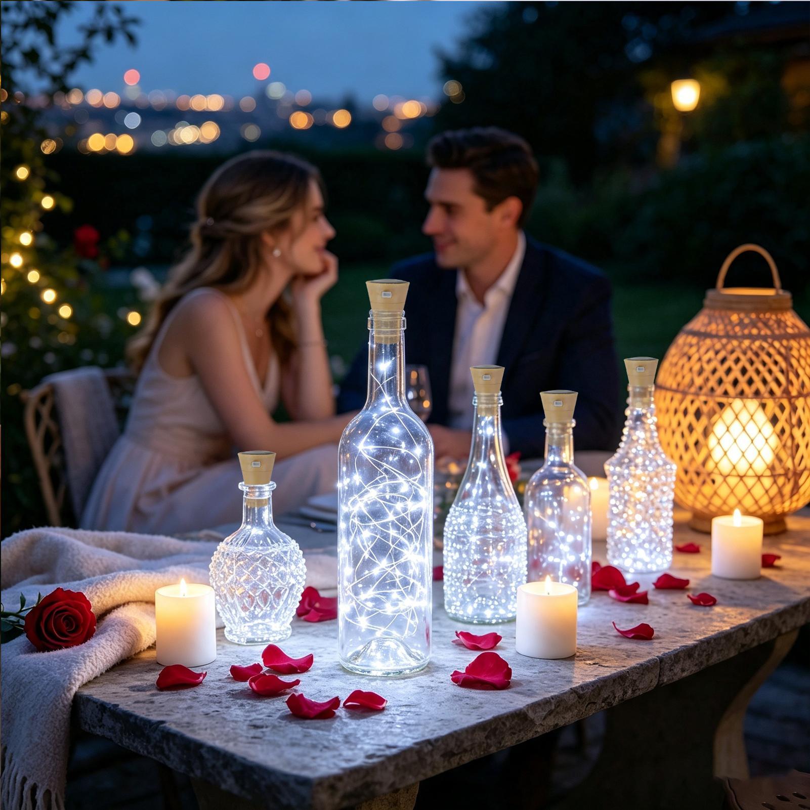 Wijnfleslampjes met kurk 6 stu - Decor Lighting Cork recensie en prijs
